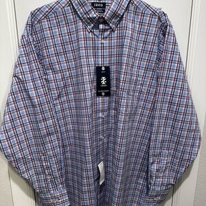 Izod Men's Multicolor Plaid Button Down Shirt